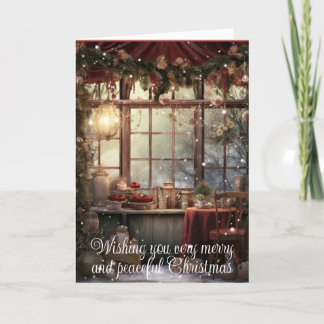 Cottagecore snowy Christmas Thank You Card