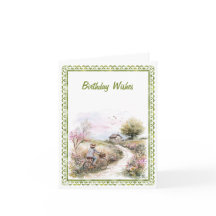 Cottagecore Springtime Watercolor Birthday Card