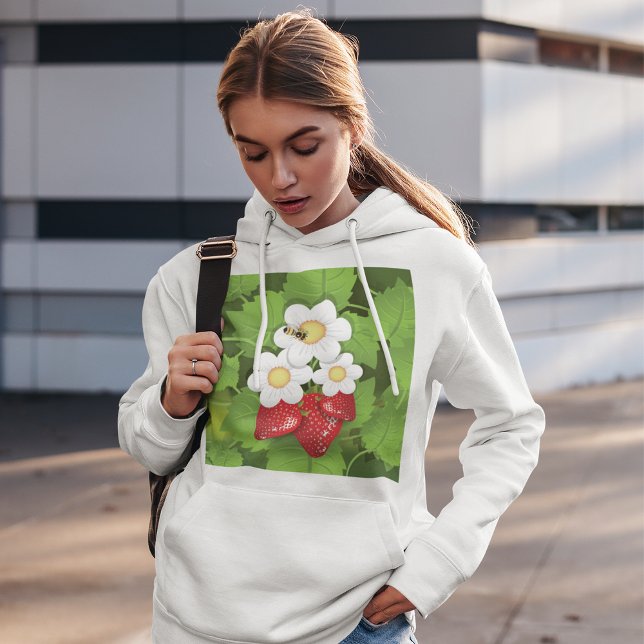 Cottagecore Strawberry Patch Garden Hoodie (Creator Uploaded)