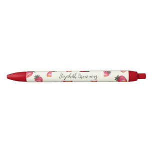 Cottagecore Strawberry Vintage Boho Botanical Pen