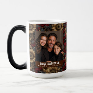 Cottagecore Sunflower Bouquet Papa Photo Stanley Color Morph Mug