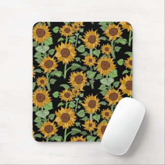 Cottagecore Sunflowers Pattern Mouse Pad