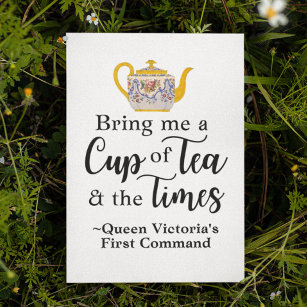 Cottagecore Tea Queen Victoria Quote Cute English Postcard