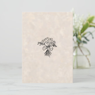 Cottagecore Thank You Card | Blush Rose Bouquet 
