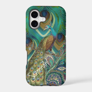 Cottagecore Vintage Damask Peacock Feathers iPhone 17 Case