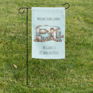 Cottagecore Vintage Floral Boho Camper Garden Flag