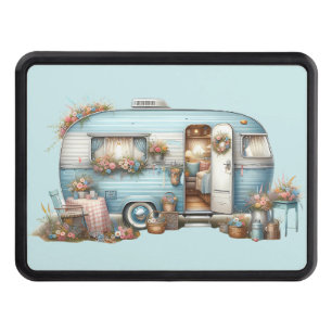 Cottagecore Vintage Floral Camper Boho Accents Hitch Cover