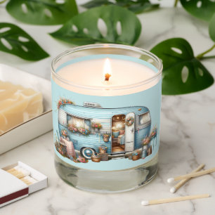 Cottagecore Vintage Floral Camper Boho Accents Scented Candle