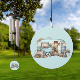 Cottagecore Vintage Floral Camper Boho Accents Wind Chime