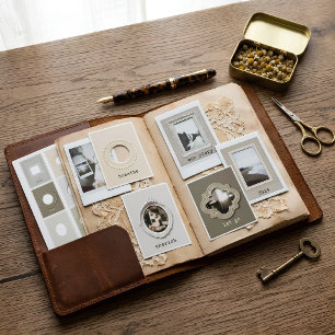Cottagecore Vintage Journal Photo Frame Stickers