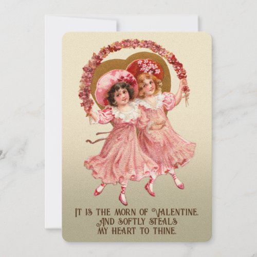 Cottagecore Vintage Lesbian Valentineâs Card