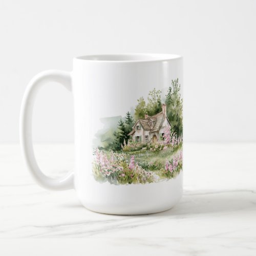 Cottagecore Watercolor Cottage Mug