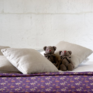 Cottagecore watercolor flowers lavender pattern duvet cover