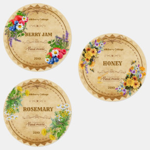 Cottagecore Waterproof Jar Labels