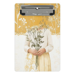 Cottagecore Wildflower Bouquet Portrait Mini Clipboard