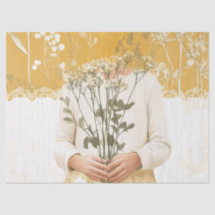 Cottagecore Wildflower Bouquet Portrait Tissue Paper