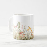 Cottagecore Wildflower Coaster Vintage Floral  Coffee Mug<br><div class="desc">Add some charm and coziness to your office or kitchen with this cottagecore wildflower mug! This lovely mug features a vintage floral design with soft colors and rustic vibes. It’s perfect for protecting your table from spills and stains while enjoying your favorite drink. This mug is a great gift idea...</div>