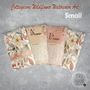 Cottagecore Wildflower Watercolor Art Calendar