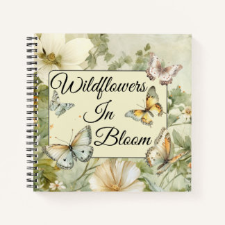 Cottagecore Wildflowers In Bloom Nature Sketching Notebook
