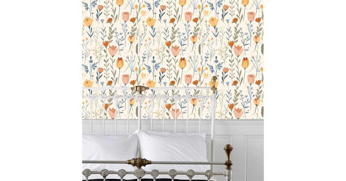 Cottagecore Wildflowers Wallpaper | Zazzle