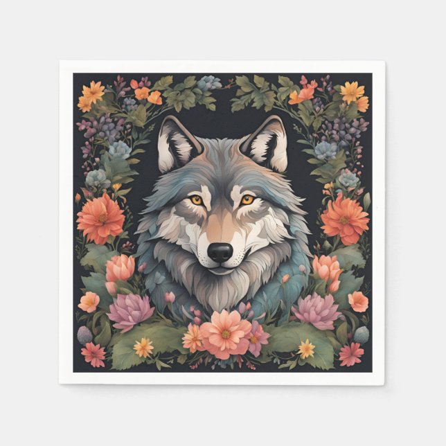 Cottagecore Wolf Napkins (Front)