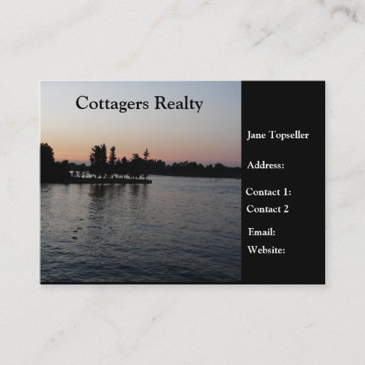 Customizable Cottagers Realty-Real Estate Business Card Template