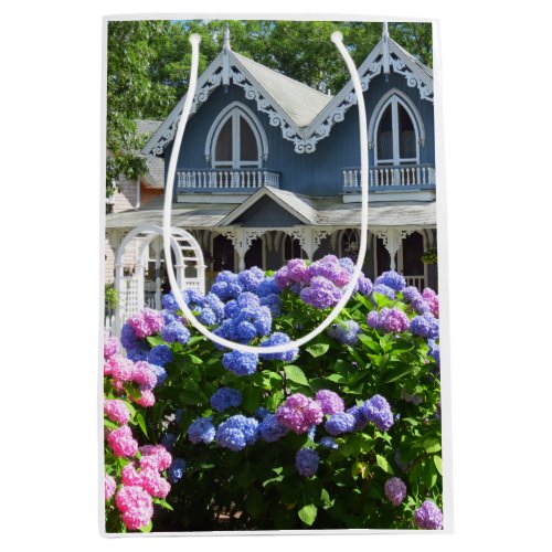 Cottages and Hydrangeas _ Marthas Vineyard Medium Gift Bag