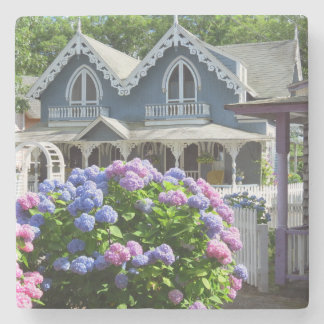 Cottages and Hydrangeas - Martha's Vineyard Stone Coaster