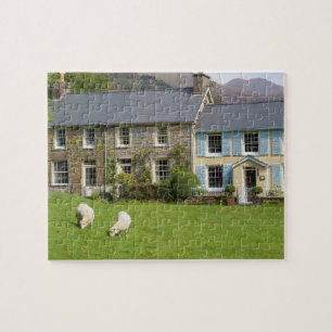 Cottages, Beddgelert, Gwynedd, Wales Jigsaw Puzzle