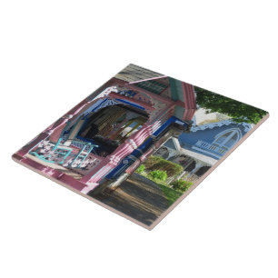 Cottages in a Row - Martha's Vineyard Ceramic Tile
