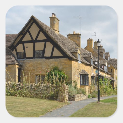 Cottages in Broadway Cotswolds sticker