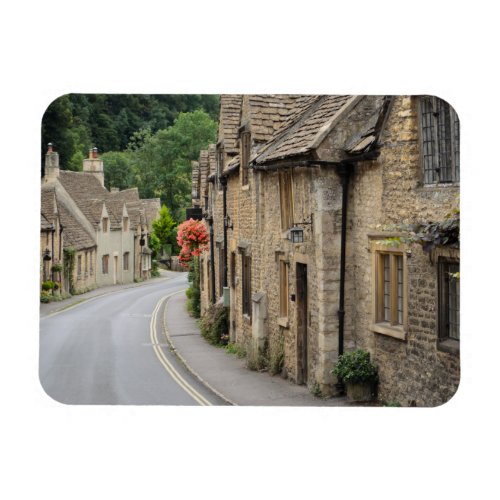 Cottages in Castle Combe UK rectangle magnet