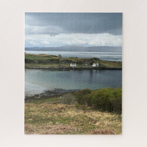 Cottages on the Isle of Jura in Scotland Jigsaw Puzzle