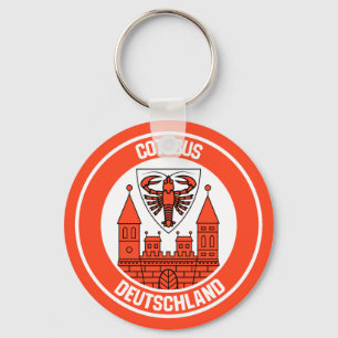 Cottbus Round Emblem Keychain