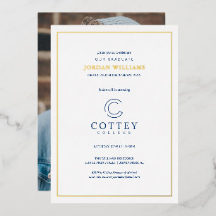 Cottey College Foil Invitation