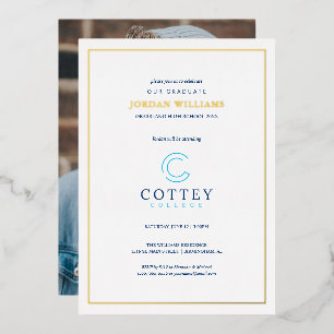 Cottey College Foil Invitation