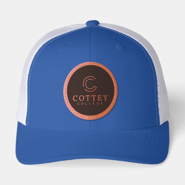 Cottey College Leather Patch Hat (Front)