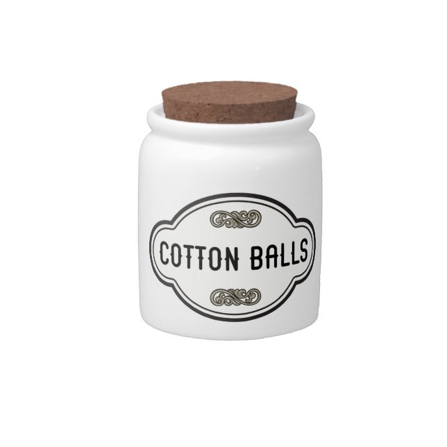 COTTON BALLS CANDY JAR (Front)
