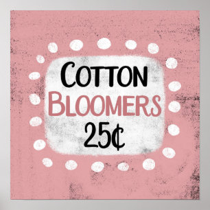 Cotton Bloomers 25 Cents Poster Wall Art