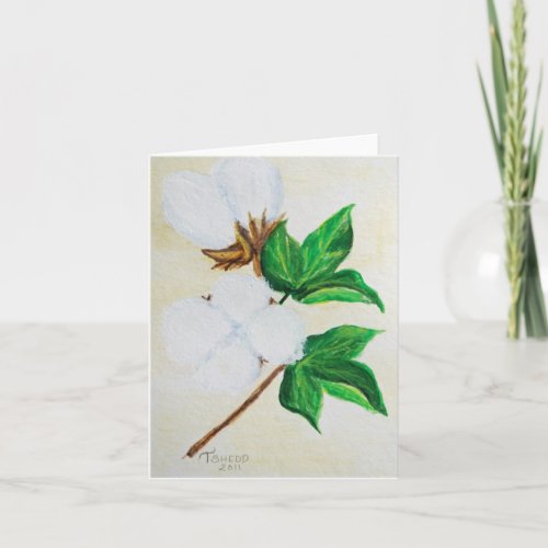 Cotton Boll Botanical 1 Card