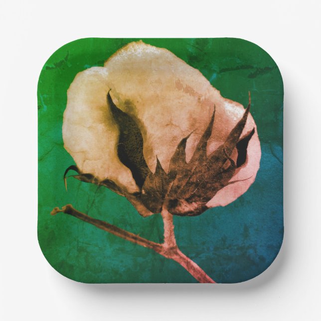 Cotton Boll Paper Plates (Front)
