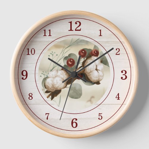 Cotton Boll Plant  Clock