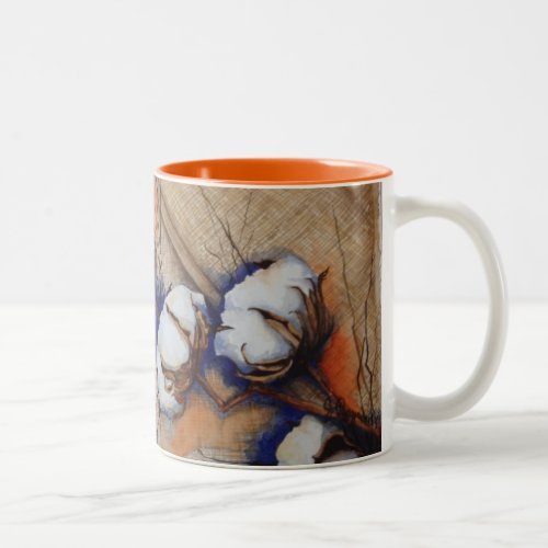 Cotton Bolls Two_Tone Coffee Mug
