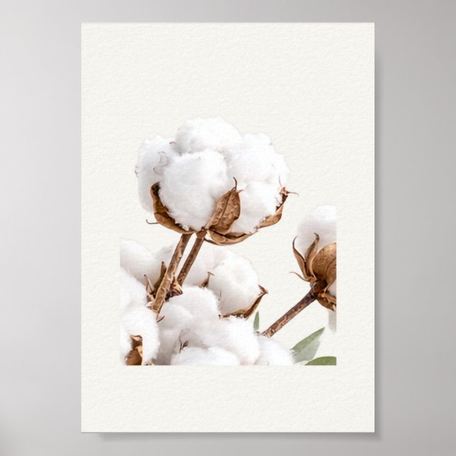 Cotton Branch Wall Art | Botanical Farmhouse (Front)