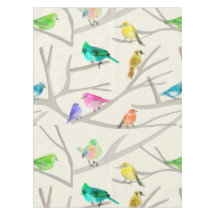 Cotton Butter, 52" x 70" Birds