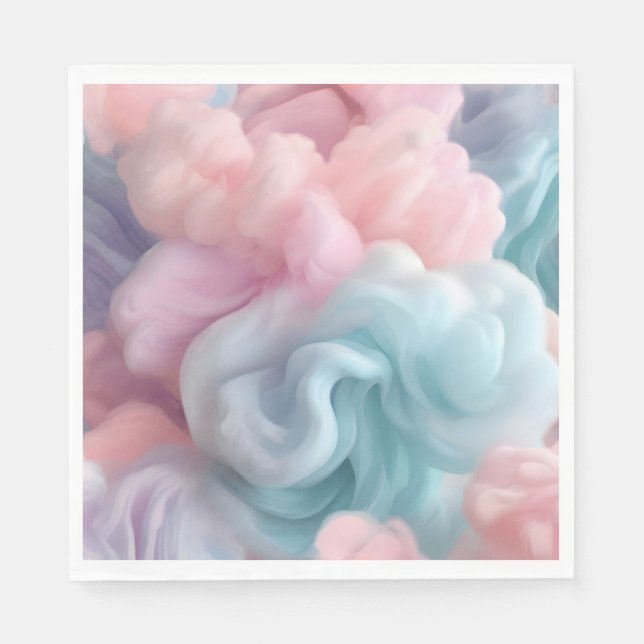 Cotton Candy Abstract Napkins (Front)