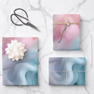 Cotton Candy Abstract Wrapping Paper Sheets
