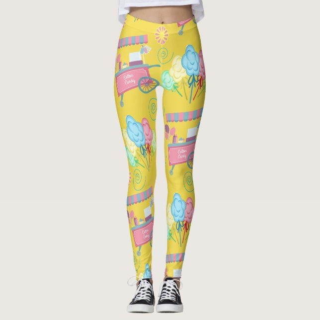 Cotton Candy All Over Print Leggings (Front)