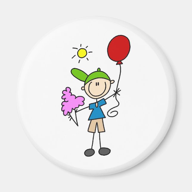 Cotton Candy And Balloons At The Fair Magnet (Front)