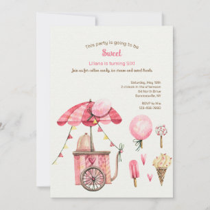 Cotton Candy and Treats Invitation